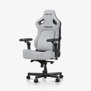 AndaSeat Kaiser 4 V2 L with 6D Armrest Ergonomic Gaming Chair Ash Grey Fabric - Large Premium Gaming Chair