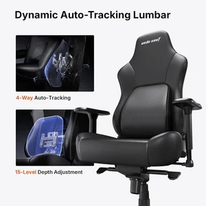 AndaSeat Phantom 4 Pro Premium New Edition Ergonomic Gaming Chair Black & Gold - Wide Seat Premium Gaming Chair