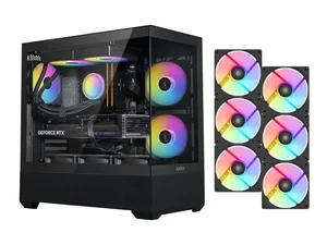 SONIC F301B Black Gaming Case With 3 Infinity ARGB Fans & Tempered Glass Side Panel
