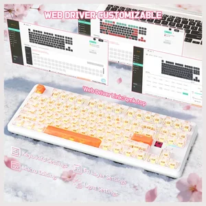 Attack Shark X87 Ultra Wireless Mechanical Keyboard – TKL, Tri-Mode 2.4GHz 8K / Bluetooth / USB-C, RGB, Ice Orange