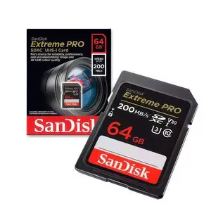 SanDisk Extreme PRO 64GB SD Card – Up to 200MB/s, UHS-I, U3, V30, 4K UHD