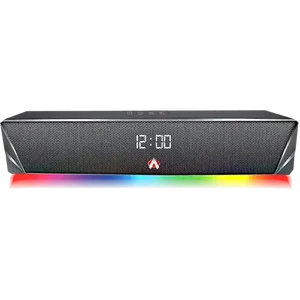 Audionic Optima Sound Bar Mobile Speaker – Bluetooth Portable Wireless Soundbar with RGB Lights, Digital Clock, FM Radio & Rechargeable Battery