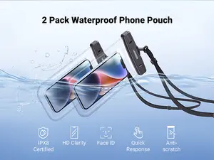 UGREEN Waterproof Phone Pouch Black for Swimming Beach Pool Underwater