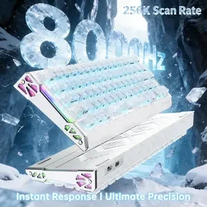 Attack Shark R68HE Carbon Fiber Wired Rapid Trigger Magnetic Switch Keyboard – 60%, 8KHz, RGB, Ice Ninja