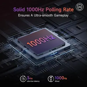 EasySMX X20 Wireless Gaming Controller with RGB Backlit, 2-Stage Hall Effect Stick, 1000Hz Polling Rate, 6-Axis Gyro on Multi-Platform, Mech Buttons, Compatible with PC/Switch/Steam/Android