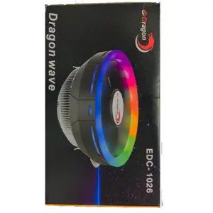 E-Dragon Dragon Wave EDC-1026 CPU Cooler | 2 Heat Pipe | 92mm PWM Fan | For Intel/AMD
