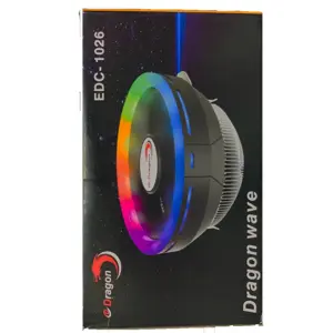 E-Dragon Dragon Wave EDC-1026 CPU Cooler | 2 Heat Pipe | 92mm PWM Fan | For Intel/AMD