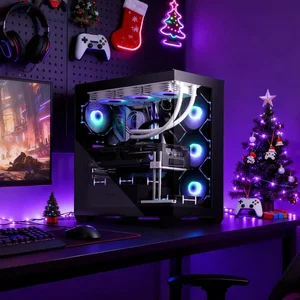 Darkflash DS900 Giant ATX Gaming PC Case Black - Tempered Glass Cabinet for Professional Gamers, E-ATX/ATX/M-ATX/ITX Support, 360mm Radiator