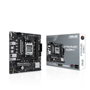 ASUS PRIME A620M-E mATX Motherboard – AMD AM5, DDR5, PCIe 4.0, Ryzen 7000/8000 Series Support