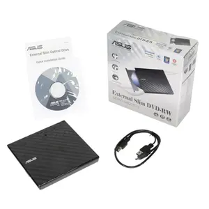 ASUS SDRW-08D2S-U LITE Ultra Slim External DVD Writer USB 2.0 Portable DVD-RW Drive for Laptop & PC
