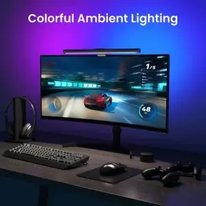 TURBO Monitor Light Bar with RGB Backlit – USB LED Screen Light, Eye-Care Desk Lamp, Gaming Monitor Light