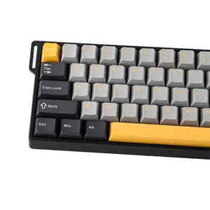 AULA Win68 HE Pro Grey + Yellow + Black Wing Chun Magnetic Switch Mechanical Gaming Keyboard