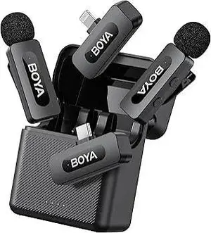BOYA BY-V3 Dual Wireless Microphone – For iOS Only