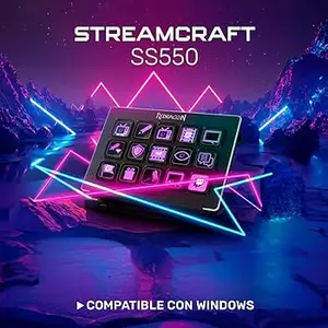 Redragon Stream Station SS-550 Stream Deck Controller with 15 Customizable LCD Keys for Streaming Content Creation & Productivity