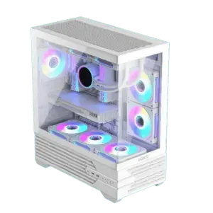 SONIC K10 White Gaming Case With 3 Infinity ARGB Fans & Tempered Glass Side Panel