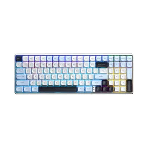 AULA S100 Pro Light Blue + White + Black Purple Red Switch Mechanical Gaming Keyboard