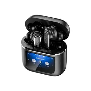 Faster Vizion Wireless Earbuds – Touch Screen Display, ENC Technology, Built-in Equalizer, Up to 35 Hrs Playtime