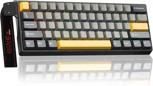 AULA Win60 HE MAX Grey + Yellow + Black Wing Chun Magnetic Switch Mechanical Gaming Keyboard