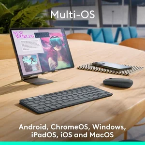 Logitech Keys-To-Go 2 Ultra-Portable Bluetooth Keyboard Black - Slim Wireless Keyboard for iPad, iPhone, Mac & Windows (920-012917)
