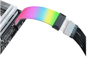 Lian Li PW24-1W-T Strimer Wireless 24-Pin ARGB Motherboard Power Extension Cable – Black, Wireless Control