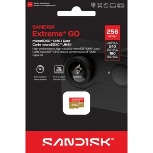 SanDisk Extreme GO 256GB microSDXC UHS-I Memory Card – Up to 240MB/s, A2, U3, V30