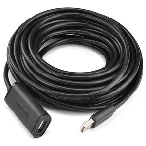 UGREEN 10321 USB 2.0 Active Extension Cable 10M – Signal Booster, Triple-Shielded USB-A Male to Female Cable