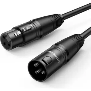 UGREEN 20712 AV130 XLR Microphone Extension Cable – 3-Pin XLR Male to Female, 5 Meter