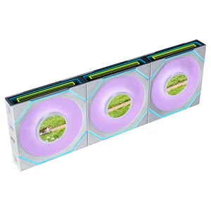 Lian Li 12SLIND1F3W UNI FAN SL-INF Flex LCD 120 Fan Triple Pack (3pcs) – White, LCD Display ARGB Case Fans