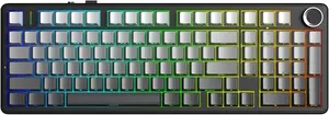 AULA F99 Pro Gradient Grey Side Engraved Nimbus Switch V3 Tri-Mode Mechanical Gaming Keyboard - Wireless Hot-Swap RGB