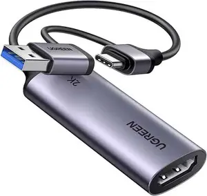 Ugreen 15389 2K@30Hz 1080P 60FPS Video Capture Card – 4K HDMI Input to USB 3.0