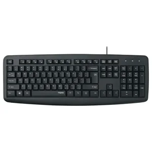 Rapoo NK2600 Wired USB Keyboard – Spill-Resistant, Laser-Carved Keys with Multimedia Hotkeys
