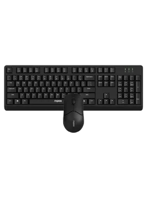 Rapoo X1500 PRO Wireless Keyboard & Mouse Combo Black – 2.4GHz, Full-Size 104-Key, 1000 DPI Optical Mouse