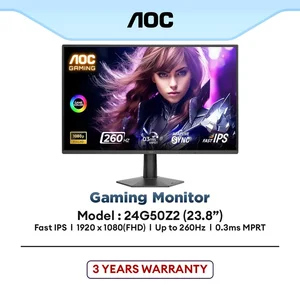 AOC 24G50Z 23.8" Frameless Esports Gaming Monitor – 240Hz OC 260Hz, Fast IPS, FHD, HDR10