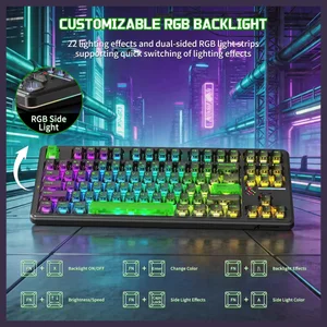 Attack Shark X87 Ultra Wireless Mechanical Keyboard – TKL, Tri-Mode 2.4GHz 8K / Bluetooth / USB-C, RGB, Ink Shade
