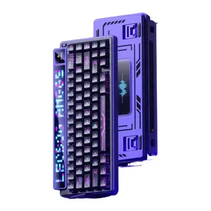 AULA AMG65 Purple Aluminum Wired Mechanical Gaming Keyboard - Jasper Switch, Compact 65%