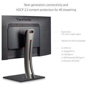 ViewSonic VP3481A 34" Curved Monitor Docking – UWQHD, VA Panel, Pantone Validated, Hardware Color Calibrated