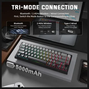 Attack Shark R82HE Rapid Trigger Wired Mechanical Gaming Keyboard – 8K Polling, 0.005mm RT Accuracy, MoonLight