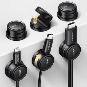 UGREEN Magnetic Cable Organizer 3-Pack – Adhesive Magnetic Cord Holder for Desk & Cable Management