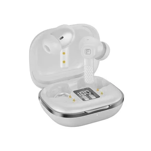 Faster Orvon Wireless Earbuds – Digital Display, Leather Design, ANC+ENC, Up to 25 Hrs Playtime