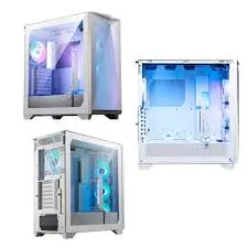 MSI MPG Gungnir 300R Airflow Mid-Tower Gaming Case - White, Tempered Glass, ARGB Fans, E-ATX Support, High Airflow Design