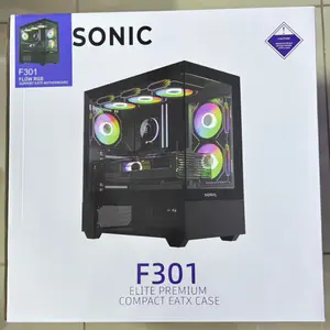 SONIC F301B Black Gaming Case With 3 Infinity ARGB Fans & Tempered Glass Side Panel