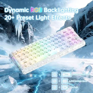 Attack Shark R68HE Carbon Fiber Wired Rapid Trigger Magnetic Switch Keyboard – 60%, 8KHz, RGB, Ice Ninja