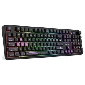 Redragon VOLCANO PRO K526-BP PRO RGB Tri-Mode Gaming Keyboard – Wireless 2.4GHz, Bluetooth & USB-C Wired Mechanical Feel Keyboard with LED Display