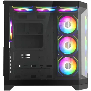 GameMax Hype-A Mid-Tower ATX Tempered Glass Gaming Case Black
