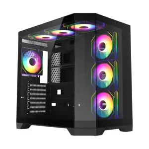 GameMax Hype-A Full-View Mid Tower ATX Gaming Case Black