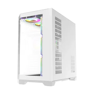GameMax Hype-A Mid-Tower ATX Tempered Glass Gaming Case White