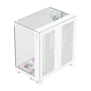 GameMax Infinity Pro ARGB Panoramic Tempered Glass Mid-Tower Case White