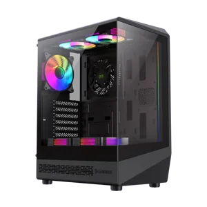 GameMax Vista COC ATX Mid-Tower Gaming Case with Patented Cooling Black