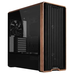 Lian Li LAN217X LANCOOL 217 ATX Mid-Tower Case – Black Walnut Wood Accents, 5 Pre-Installed PWM Fans, E-ATX, Back-Connect Ready