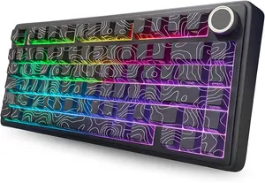 AULA F75 Black Contour Star Vector Switch Tri-Mode Mechanical Gaming Keyboard - Wireless Hot-Swap RGB